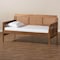 Baxton Studio Toveli Ash Walnut Finished Wood and Synthetic Rattan Daybed 159-9848 - alternate 8